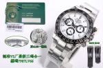 SJ Factory ROLEX Daytona MK1 steel black Bezel white Dial 40mm Silver Oyster Stainless Steel Strap watch